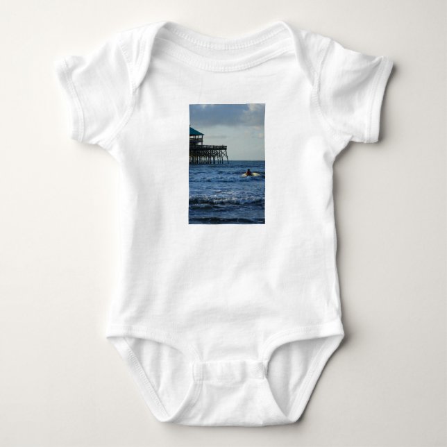 Let's Go Surfing Baby Bodysuit (Front)