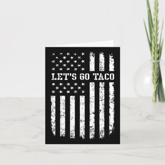 Let's Go Taco Flag  Card (Front)
