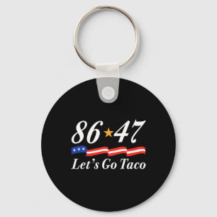 Let's Go Taco Funny Parody Meme 6 Key Ring