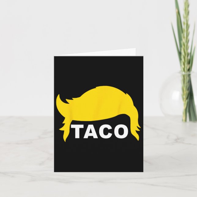 Let's Go Taco Funny Taco Hair  Card (Front)