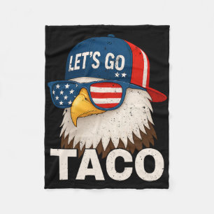 Let's Go Taco Funny Trump Always Chickens Out 32 Fleece Blanket