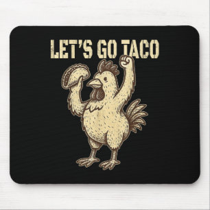 Lets Go Taco Retro Vintage Lets Go Taco Mouse Pad