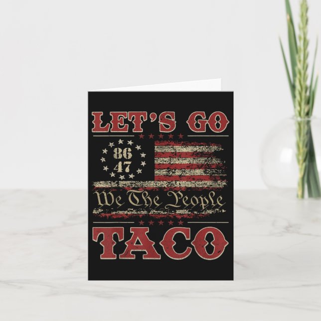 Lets Go Taco Shirt Lets Go Taco  Card (Front)