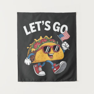 Let's Go TACO Trump 4th Of July Taco Lovers Tapestry