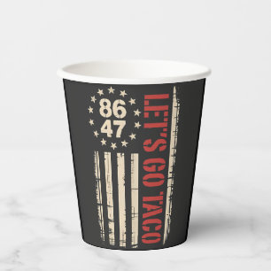 Let's Go TACO Trump Always Chickens Out Paper Cups