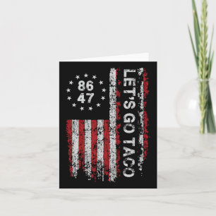 Let's Go Taco Us Flag Men Women Card