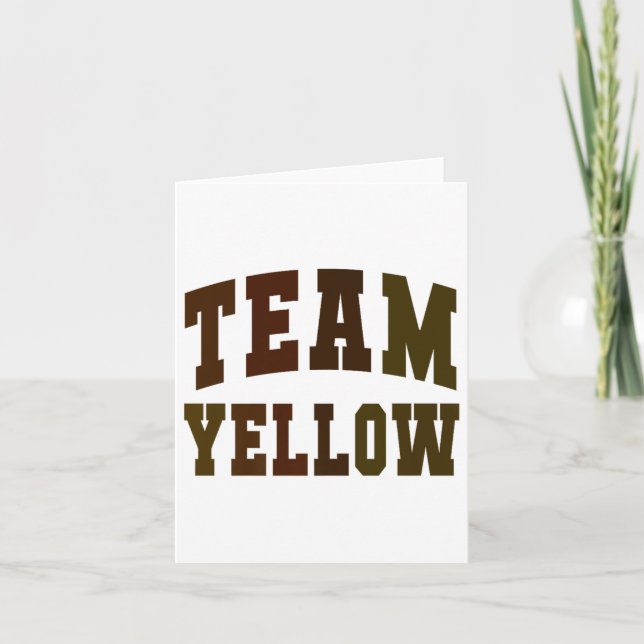 Lets Go Team Yellow Summer Camp War Game School Sp Card (Front)