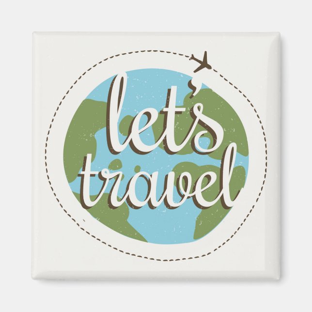 Lets Go Travel Magnet (Front)