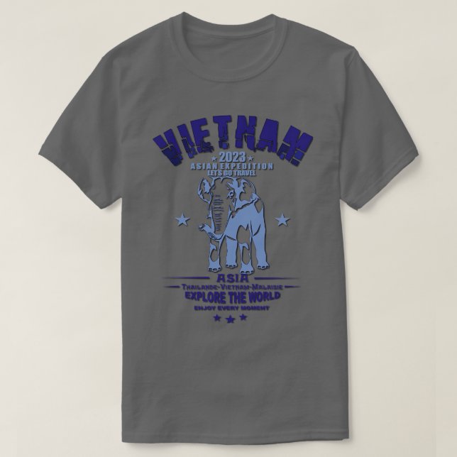 Lets go travel Vietnam Exploring T-Shirt (Design Front)