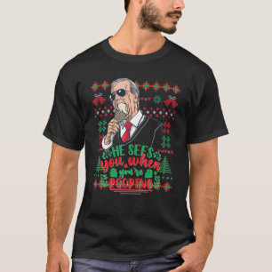 Let's Go Ugly Christmas Sweater Funny Poopy Joe Po