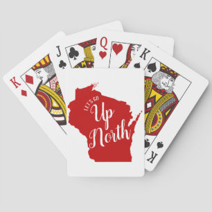 Let's Go Up North Wisconsin Personalised Playing Cards