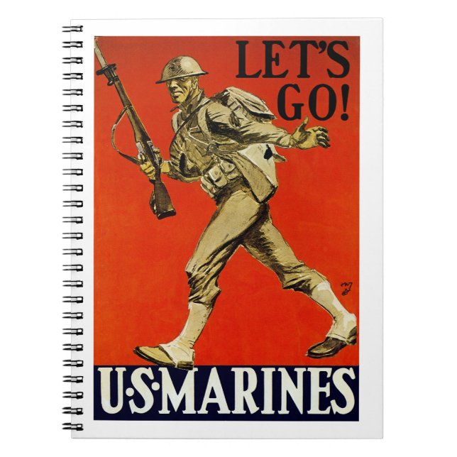 Let's Go! ~ US Marines Notebook (Front)