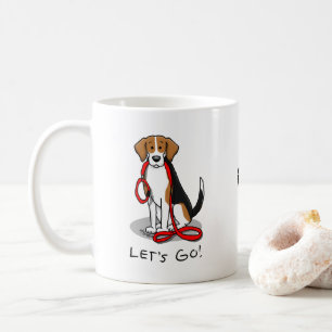 Let's Go! (walk) Beagle Dog (tri colour 3) Cute Coffee Mug