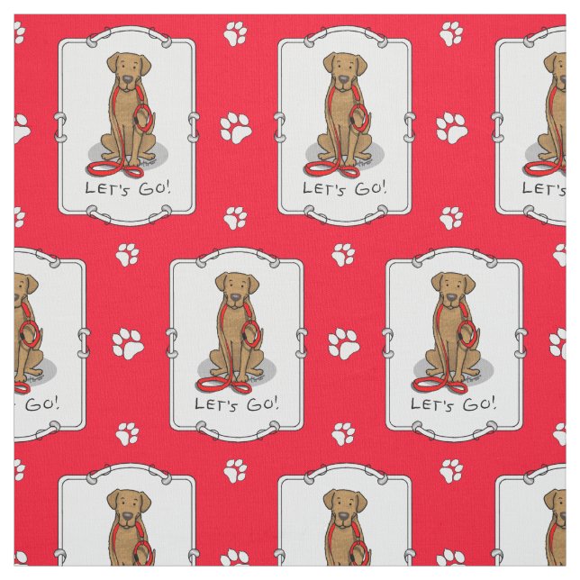 Let's Go! Walk Chesapeake Bay Retriever (dg tan) Fabric (Swatch)