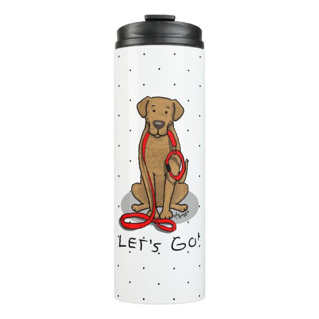 Let's Go! Walk Chesapeake Bay Retriever (dg tan) Thermal Tumbler (Front)
