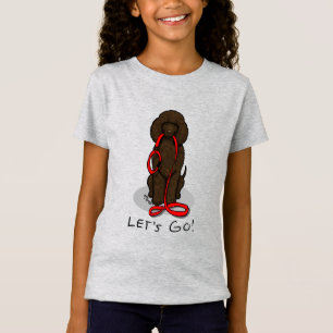 Let's Go! Walk Irish Water Spaniel Dog (liver 1) T-Shirt