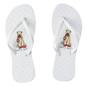Let's Go! Walk Wheaten Terrier Dog (wheaten 1b2) Jandals