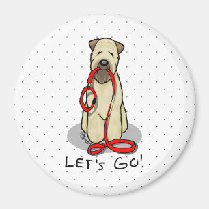 Let's Go! Walk Wheaten Terrier Dog (wheaten 1b2) Magnet