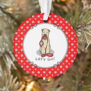 Let's Go! Walk Wheaten Terrier Dog (wheaten 1b2) Ornament