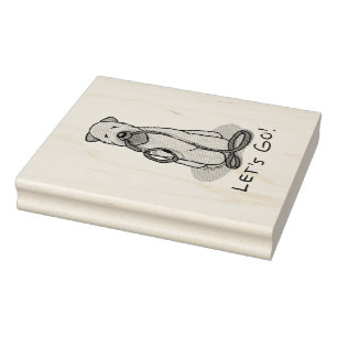 Let's Go! Walk Wheaten Terrier Dog (wheaten 1b2) Rubber Stamp