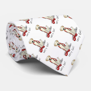 Let's Go! Yellow Lab Labrador Retriever Dog Cute Tie