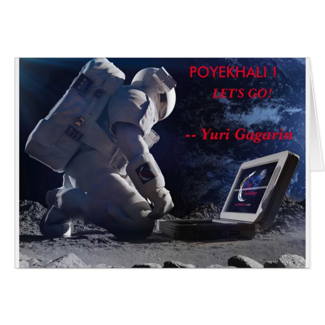 LET'S GO! - Yuri Gagarin Card Blank (Front Horizontal)