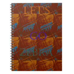 Let's Go Zebra Safari Art Print/Graphic Notebook