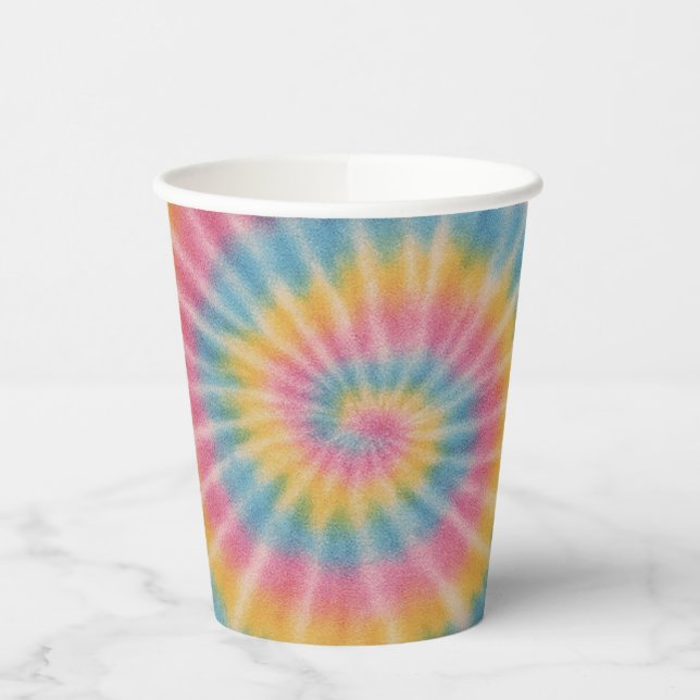 Let's Groove Tie Dye Paper Cups (Left)