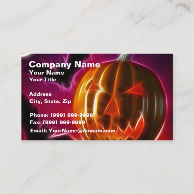 Lets Halloween Business Card (Front)