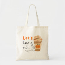 Let's hang out halloween design - pumpkin latte