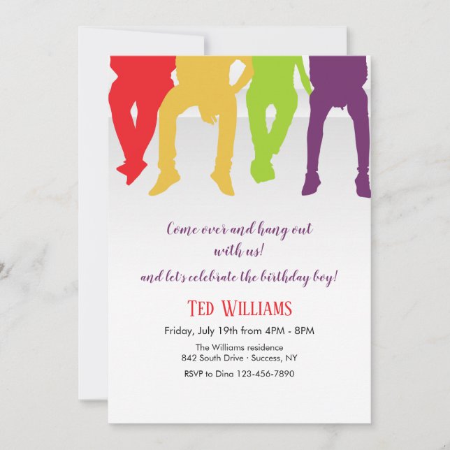 Let's Hang Out Invitation (Front)