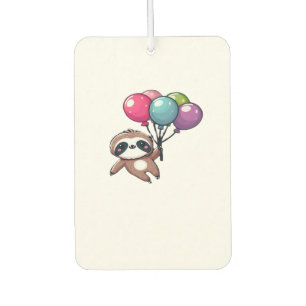 Let's Hang Out It's My Birthday Balloon Sloth , Cu Car Air Freshener