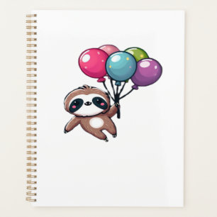 Let's Hang Out It's My Birthday Balloon Sloth , Cu Planner