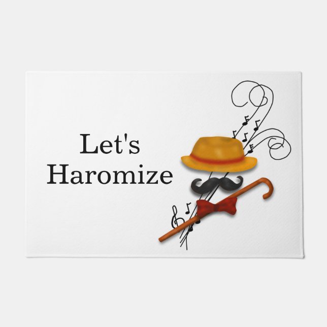 "Let's Harmonise" Singing, Karaoke, Music, Doormat (Front)