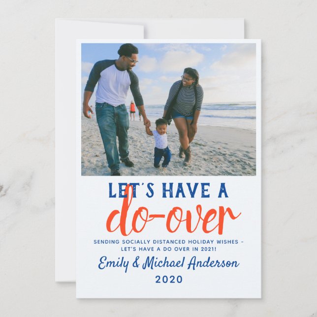 Lets Have a Do Over Modern Holidays PHOTO 2020 New Holiday Card (Front)