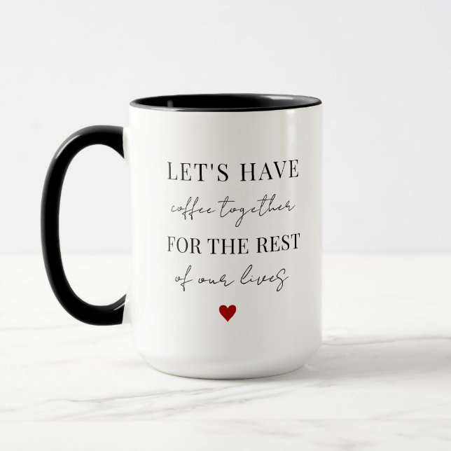 Let's Have Coffee Together Valentines Day Mug (Left)