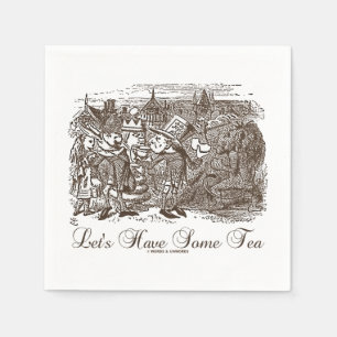 Let's Have Some Tea Wonderland Alice Haigha Hatta Napkin