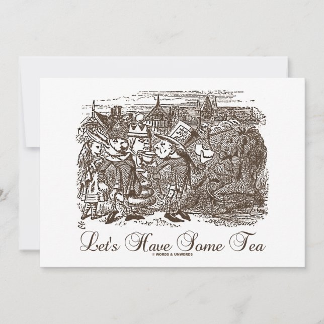 Let's Have Some Tea (Wonderland Alice) Invitation (Front)
