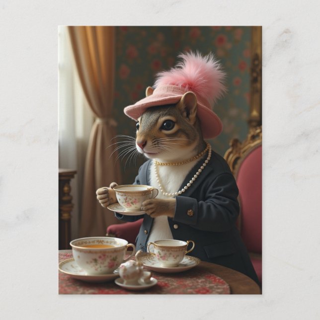 Let's Have Tea Holiday Postcard (Front)