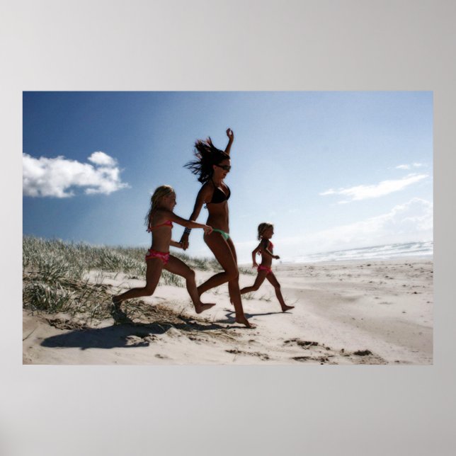 lets hit the beach poster (Front)