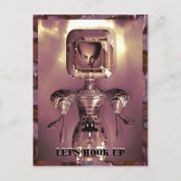 Let's Hook Up Customisable Postcard