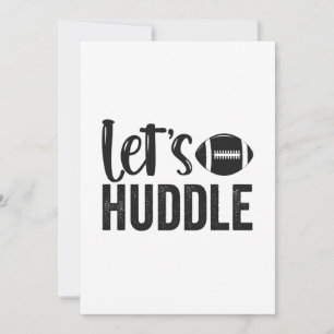 Let's Huddle Funny Fantasy Football Rugby Sport   Invitation