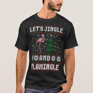 Let's jingle and flamingle christmas T-Shirt