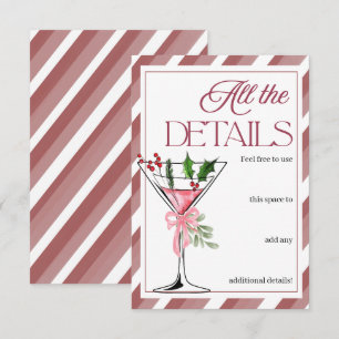 Let's Jingle and Mingle Holiday Party Details Enclosure Card