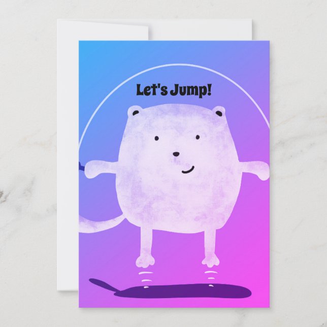 Let's Jump!  Invitation (Front)