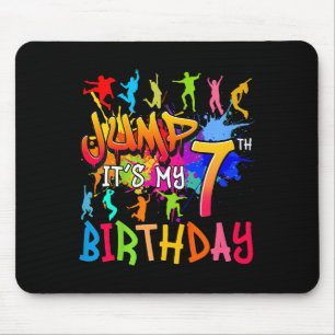 Lets Jump Its My 7th Birthday Trampoline Bday Matc Mouse Pad