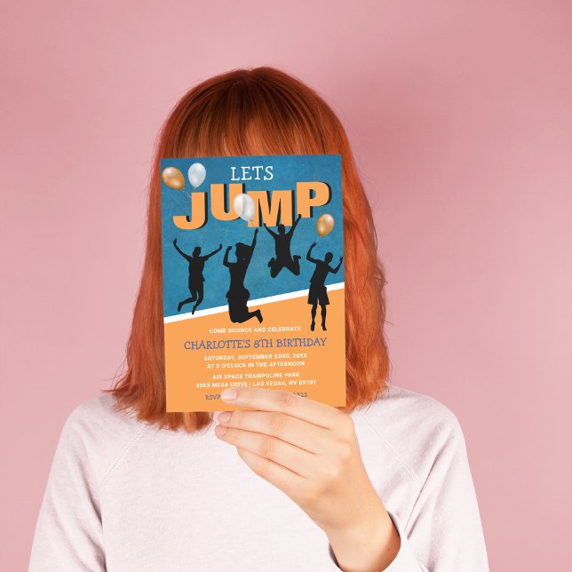 Lets Jump | Kids Trampoline Birthday Party Invitation (Creator Uploaded)