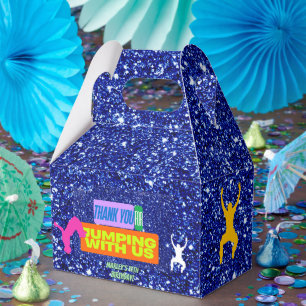 Let's Jump Party Bounce Neon Trampoline Park Favour Box