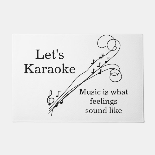 "Let's Karaoke", Music is what feelings sound like Doormat (Front)