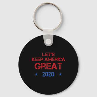Let's Keep America Great Distressed Key Ring